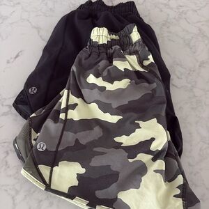 lululemon athletica Camo & Black Athletic Shorts
